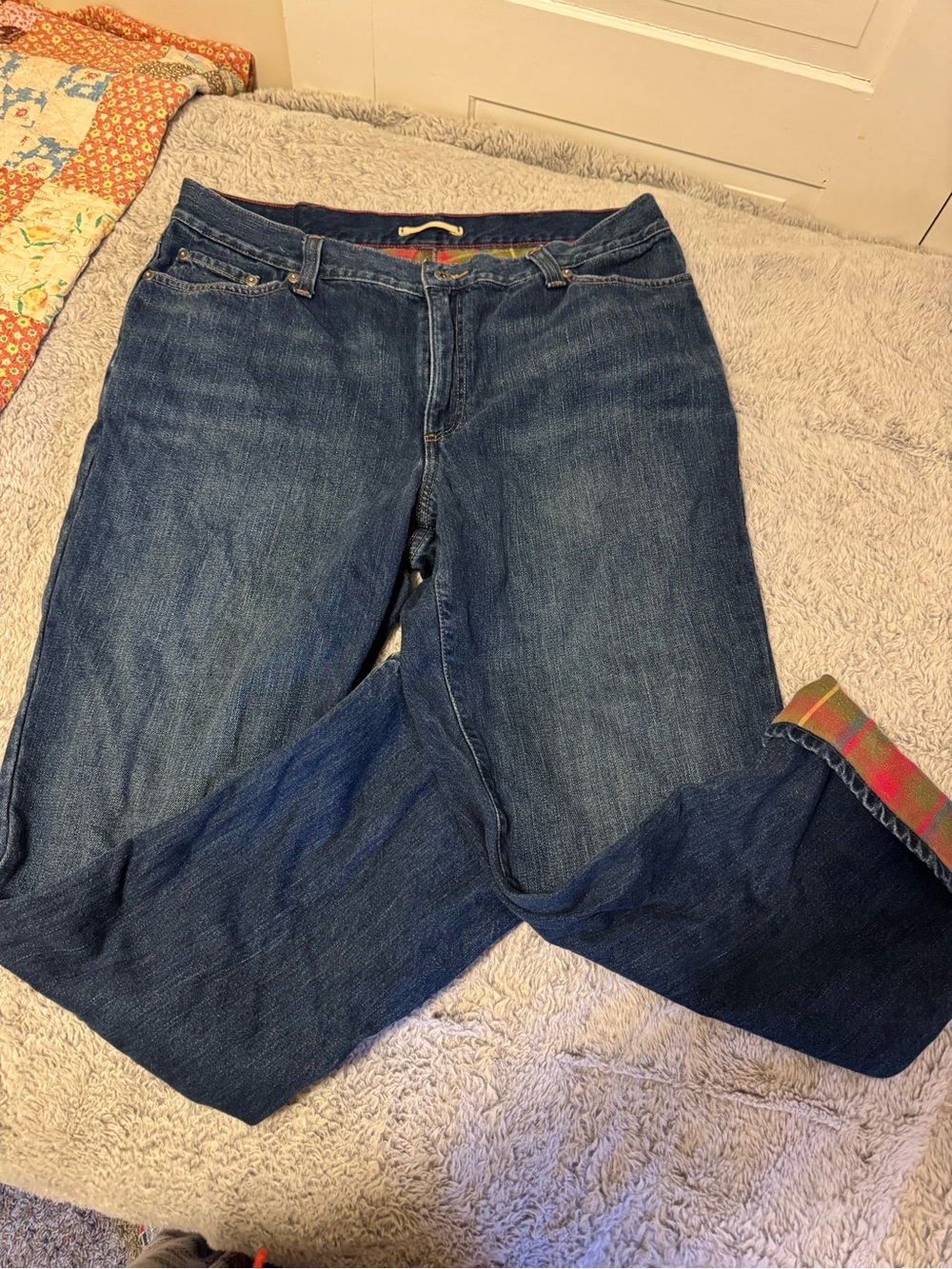 L.L. Bean Vintage Men’s flannel lined Jeans 36 x 29